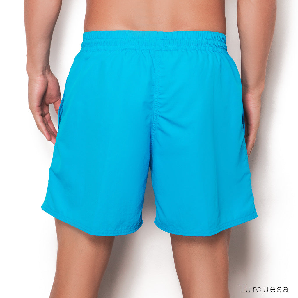 Shorts Lately Seamless Azul Turquesa Canelado